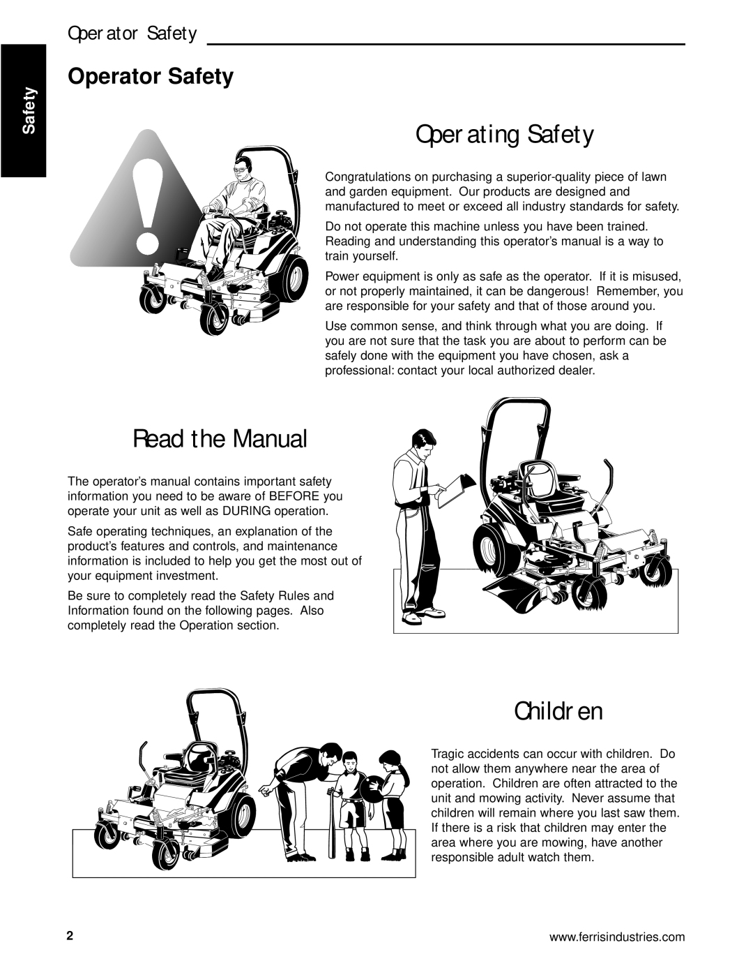 Briggs & Stratton 5900640 manual Operating Safety 