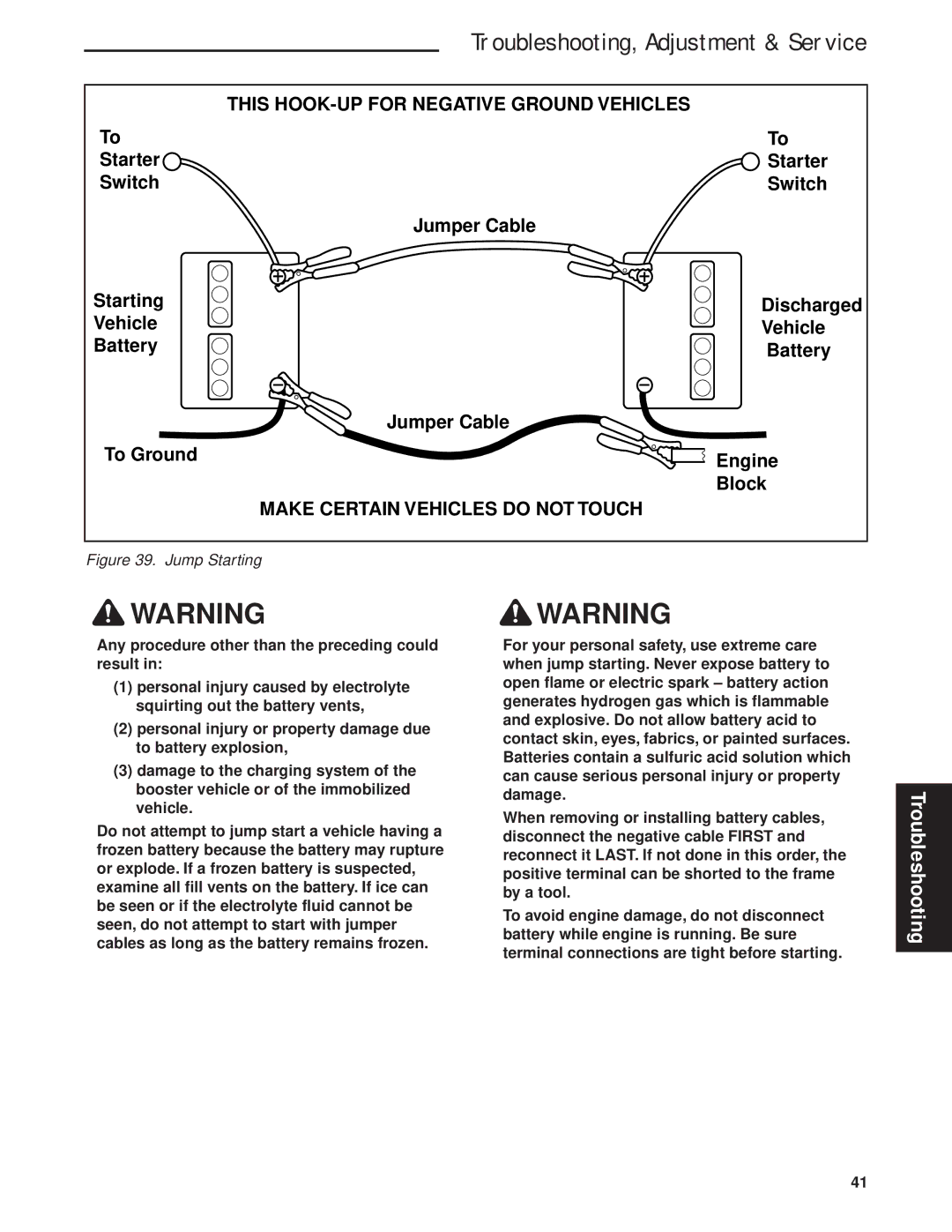 Briggs & Stratton 5900640 manual This HOOK-UP for Negative Ground Vehicles, Make Certain Vehicles do not Touch 