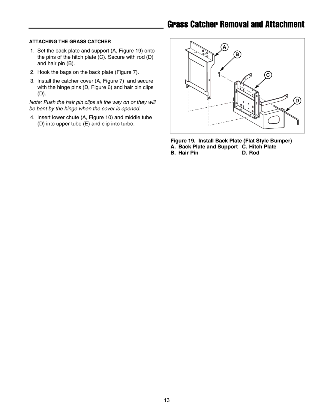 Briggs & Stratton 5900703 manual Grass Catcher Removal and Attachment 