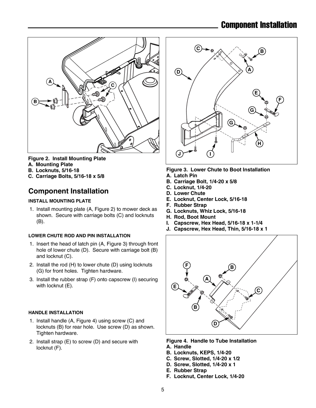 Briggs & Stratton 5900703 manual Component Installation 