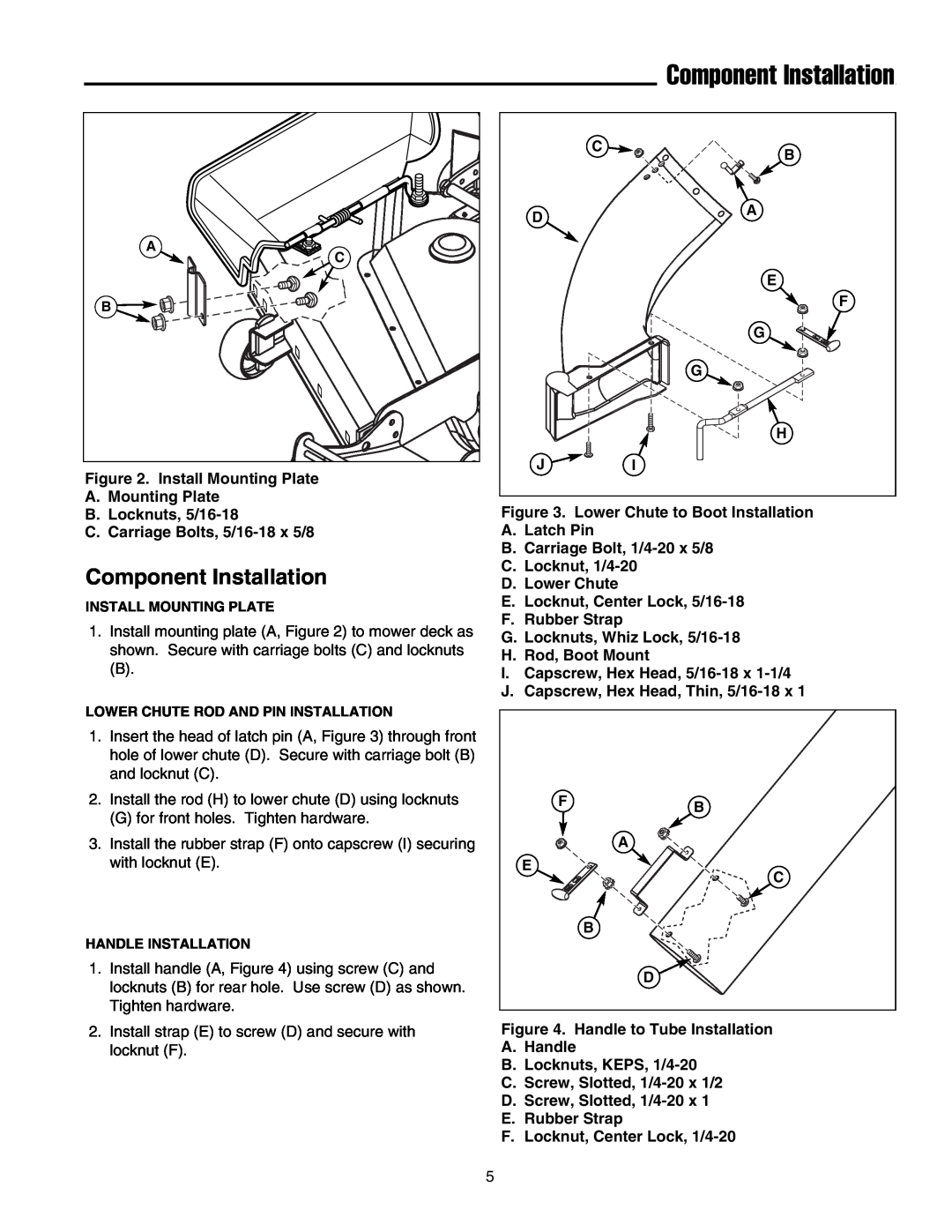 Briggs & Stratton 5900703 manual Component Installation 