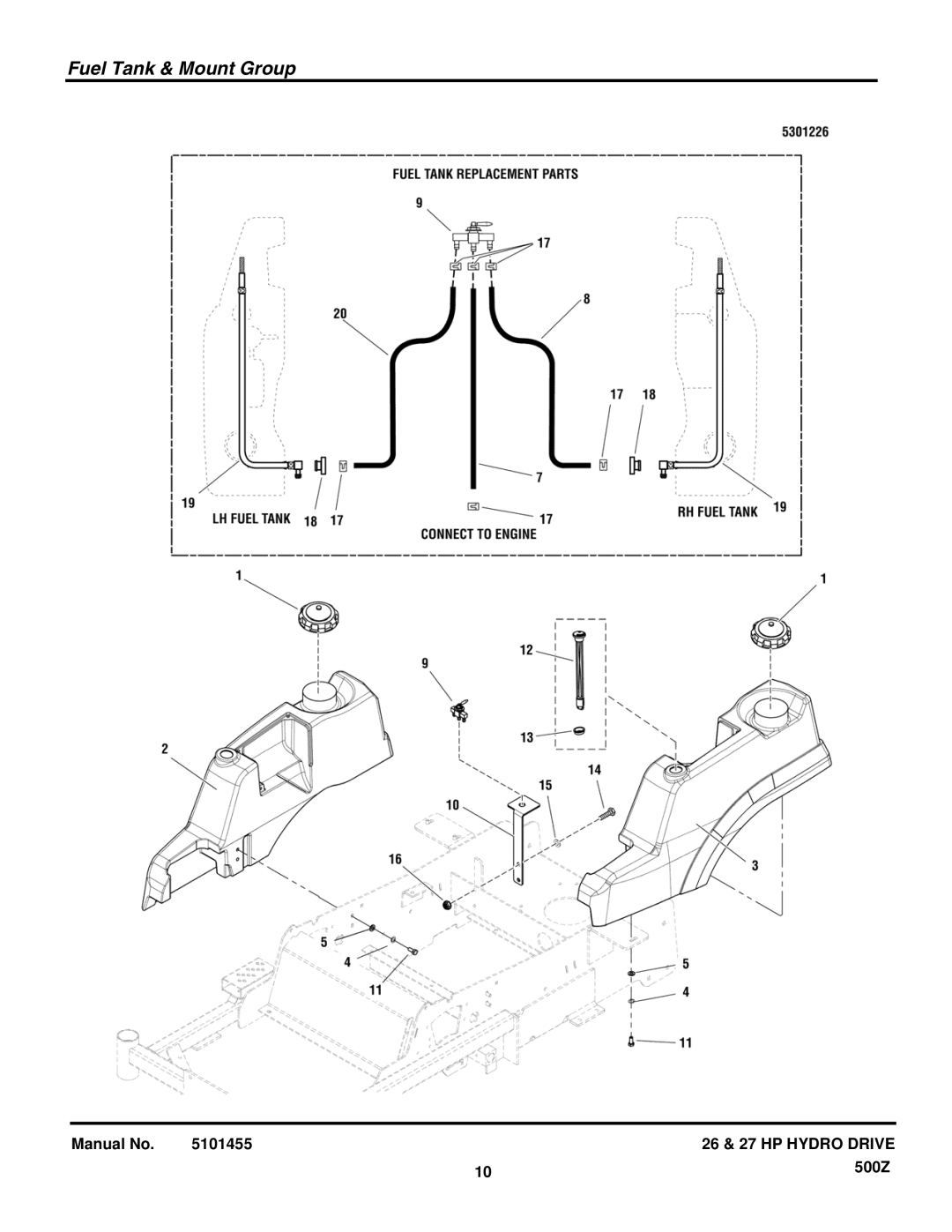 Briggs & Stratton 5900731 manual Fuel Tank & Mount Group 