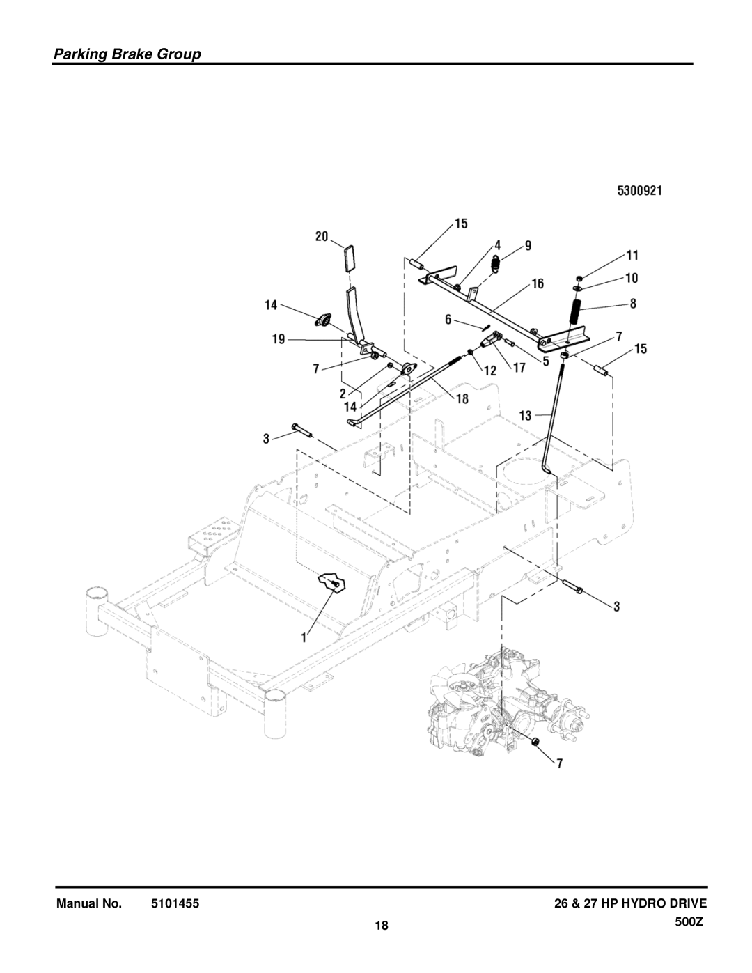 Briggs & Stratton 5900731 manual Parking Brake Group 