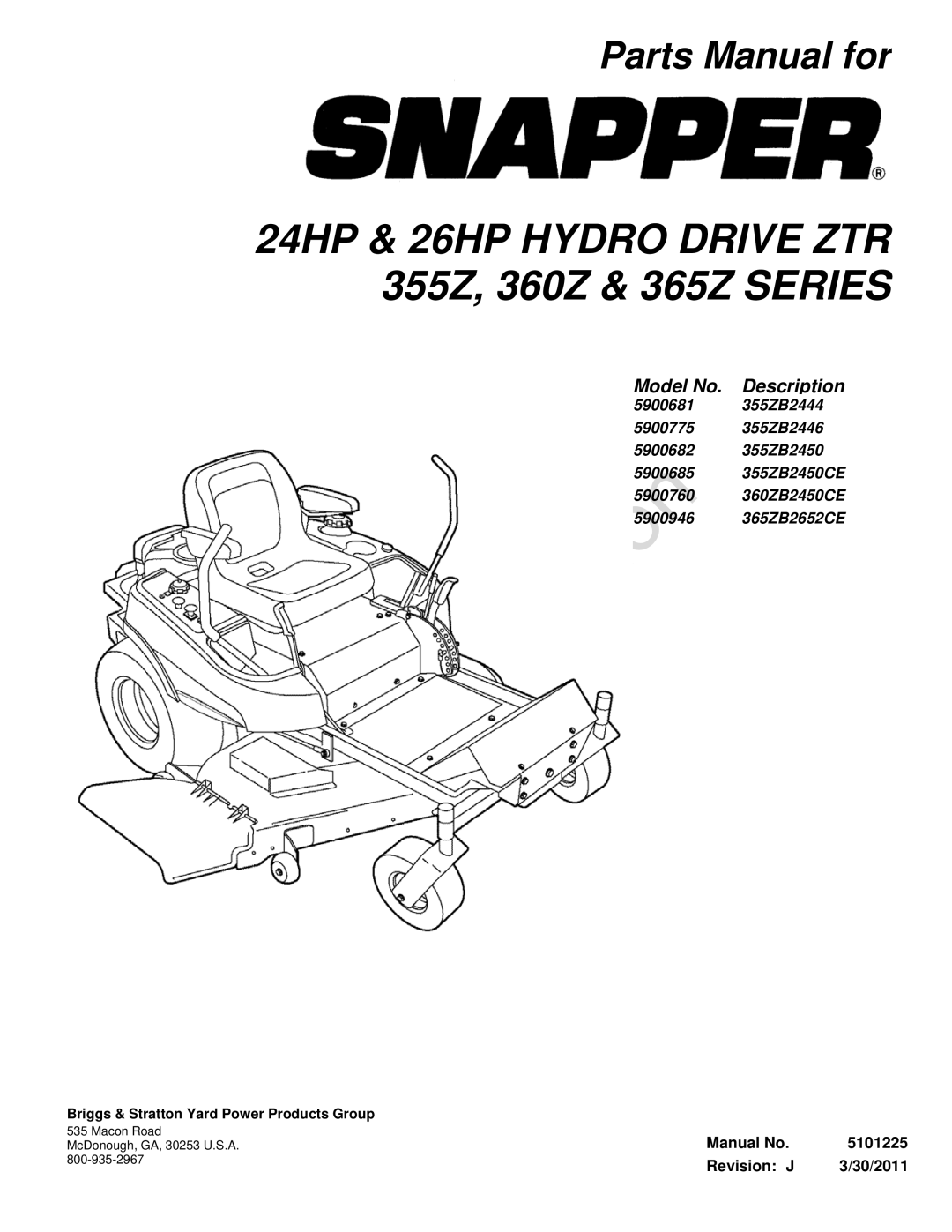 Briggs & Stratton 5900760, 5900775, 5900685, 5900682, 5900681 manual Reproduction 