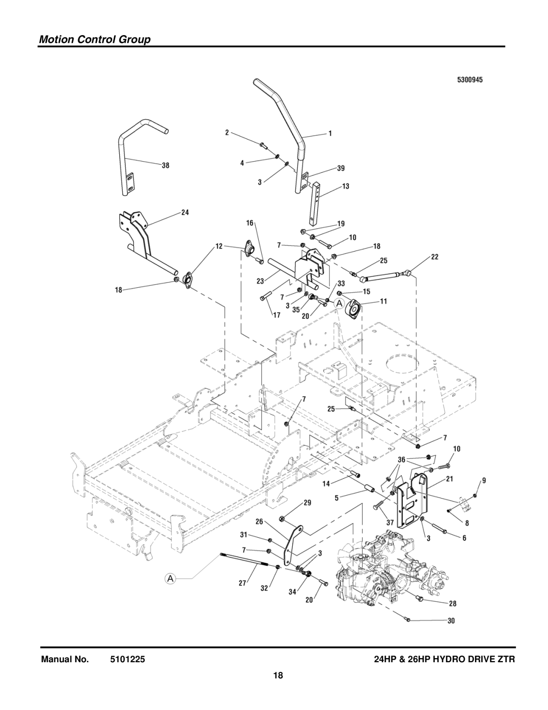 Briggs & Stratton 5900682, 5900775, 5900760, 5900685, 5900681 manual Motion Control Group 