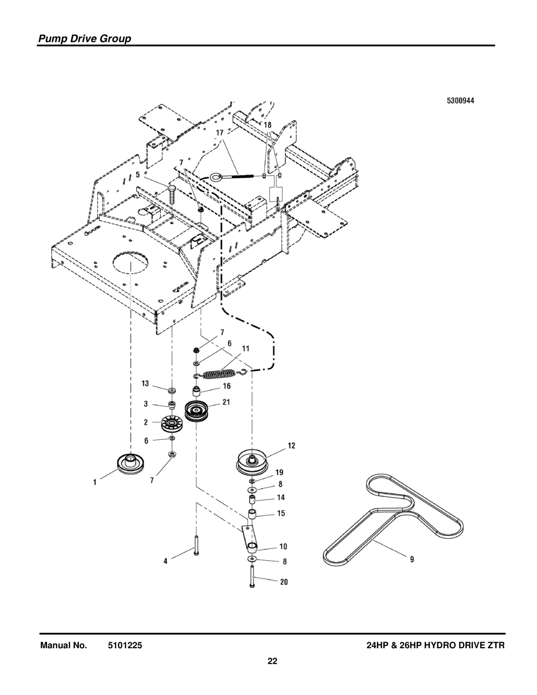 Briggs & Stratton 5900685, 5900775, 5900760, 5900682, 5900681 manual Pump Drive Group 