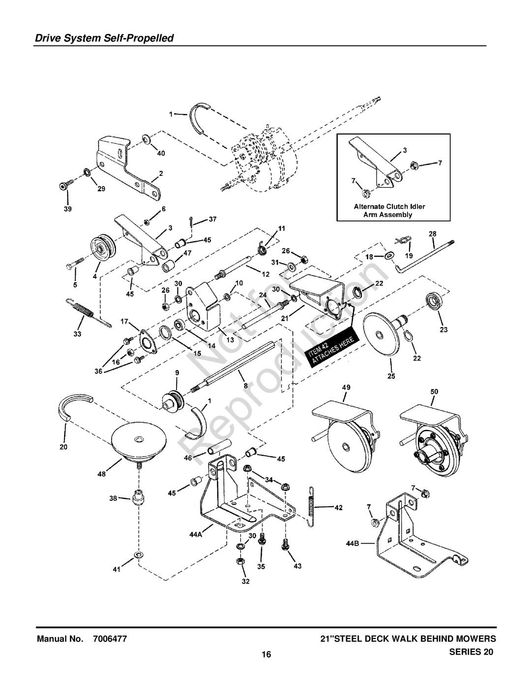 Briggs & Stratton 7800600, 7800602, 7800601, 7800596, 7800554, 7800439, 7800597, 7800438, 7800555 Drive System Self-Propelled 