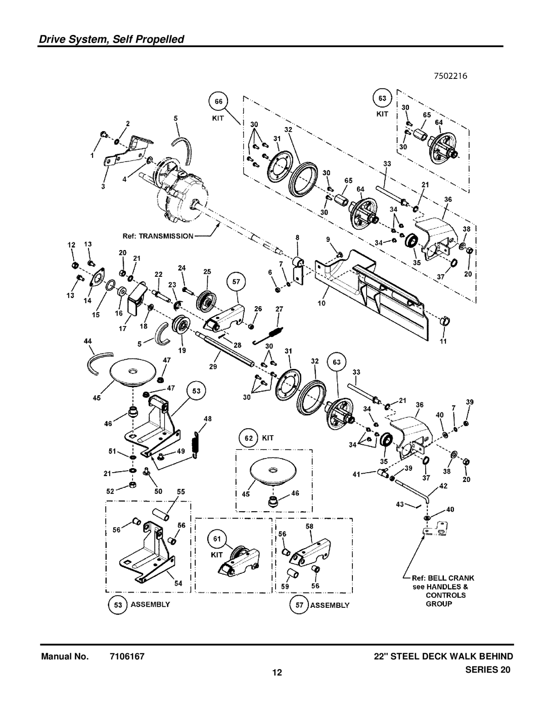 Briggs & Stratton 7800849 manual Drive System, Self Propelled 