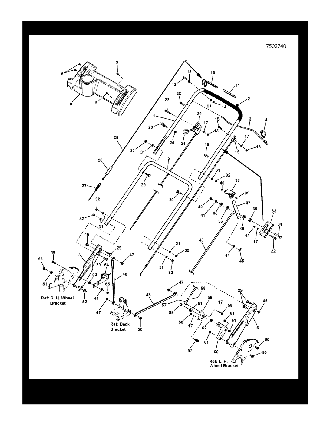 Briggs & Stratton 7800849 manual Reproduction, Handle Group, Manual No, 7106167, Steel Deck Walk Behind, Series 