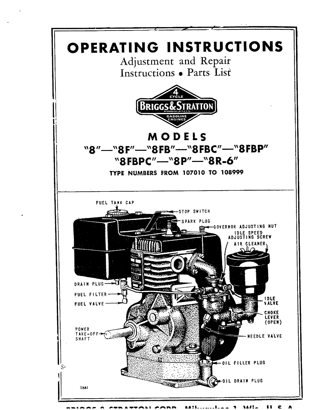 Briggs & Stratton 8-P manual 