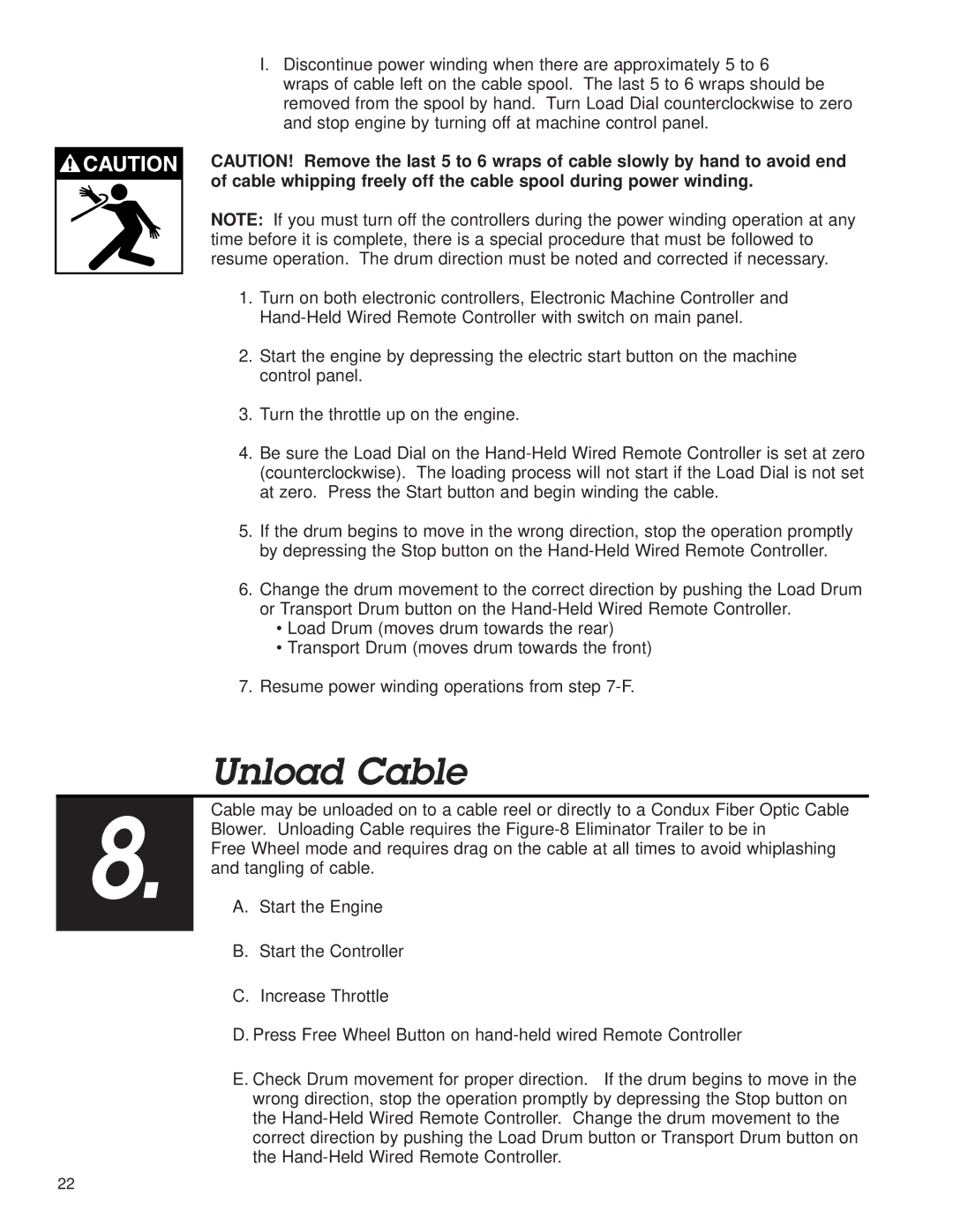 Briggs & Stratton 8 manual Unload Cable 