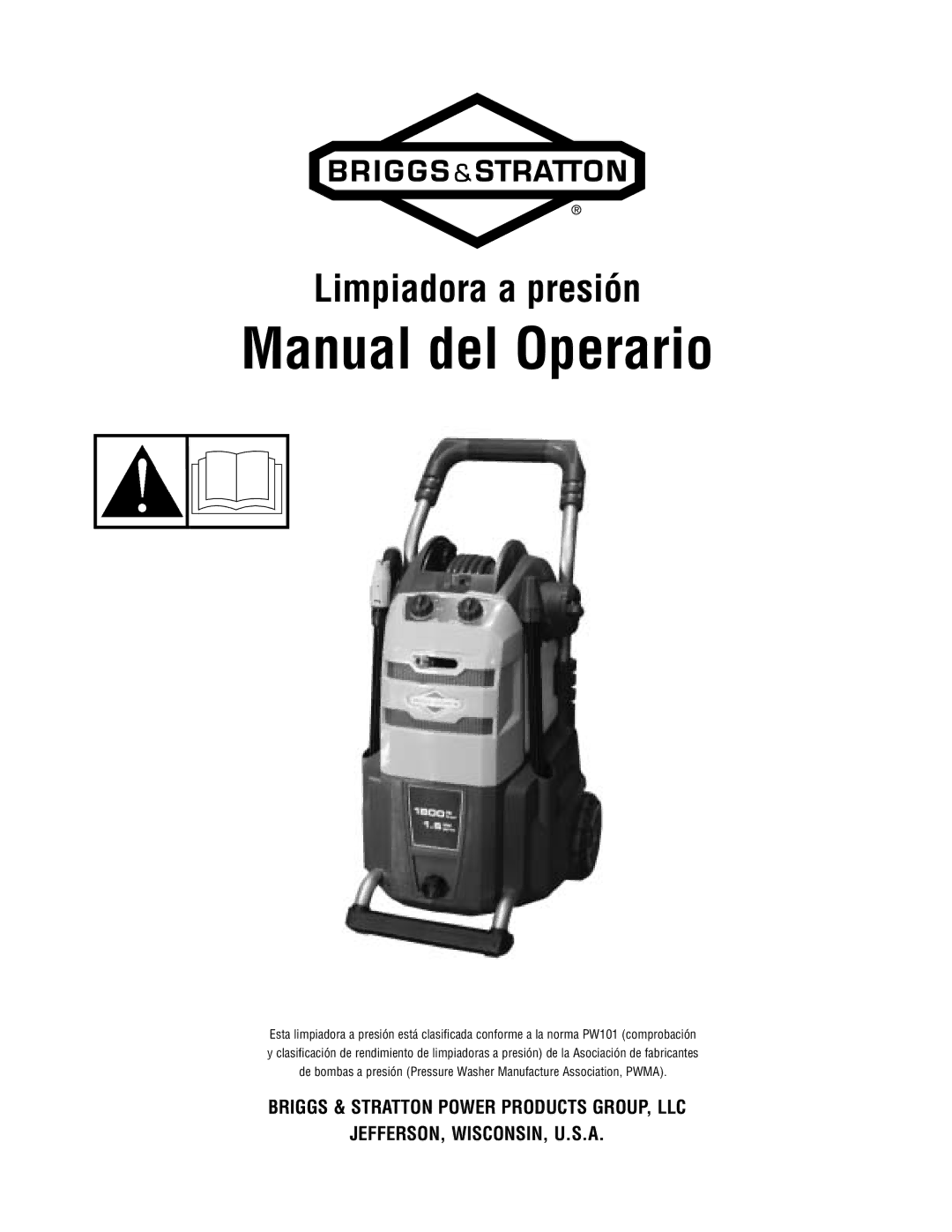 Briggs & Stratton Electric Pressure Washer manual Manual del Operario 