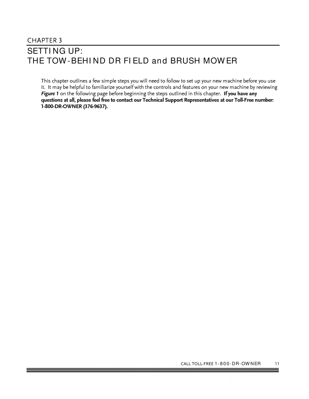 Briggs & Stratton FIELD and BRUSH MOWER manual Setting UP, Dr-Owner 