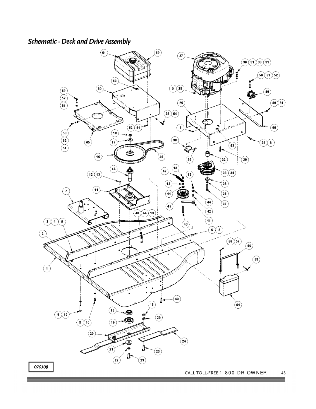 Briggs & Stratton FIELD and BRUSH MOWER manual Schematic Deck and Drive Assembly 