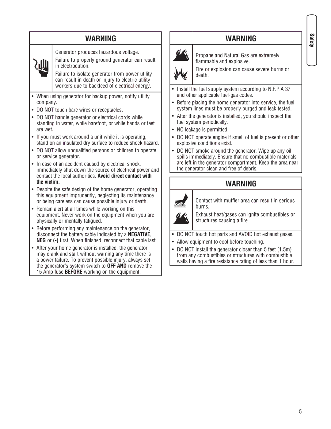 Briggs & Stratton Liquid-Cooled Home Generator System system manual 