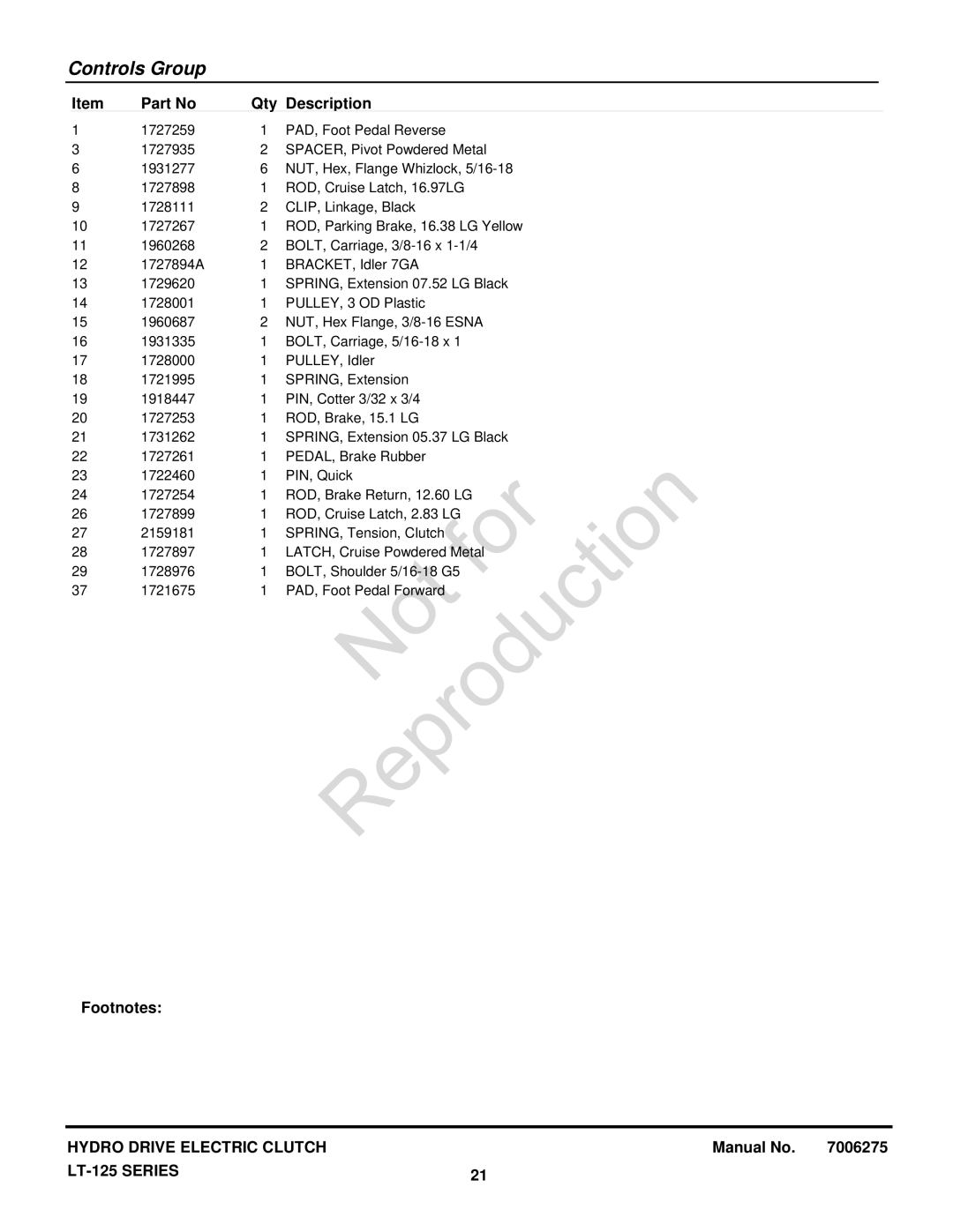 Briggs & Stratton LT-125 manual 1727259 