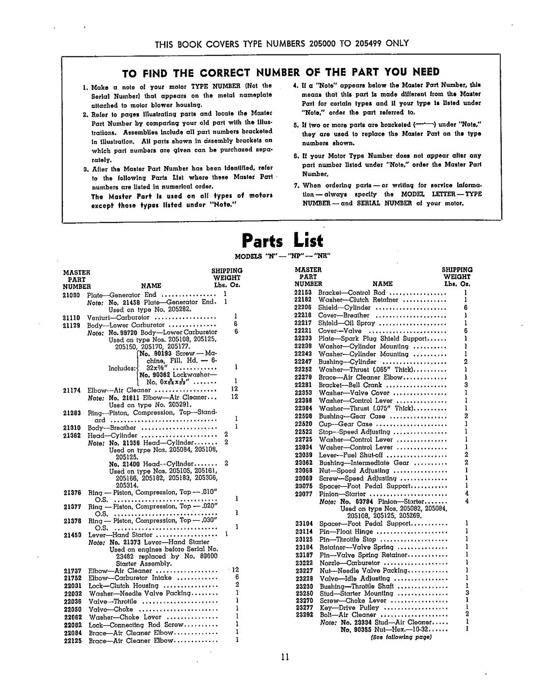 Briggs & Stratton NR, NP manual 