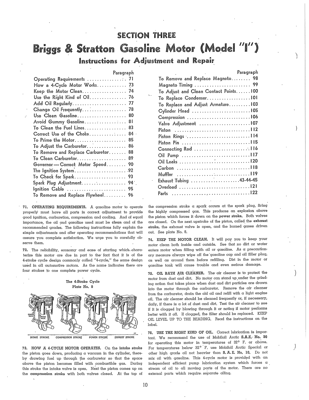 Briggs & Stratton PC307, PC306, PC304, PC305, PC300, PC303 manual 