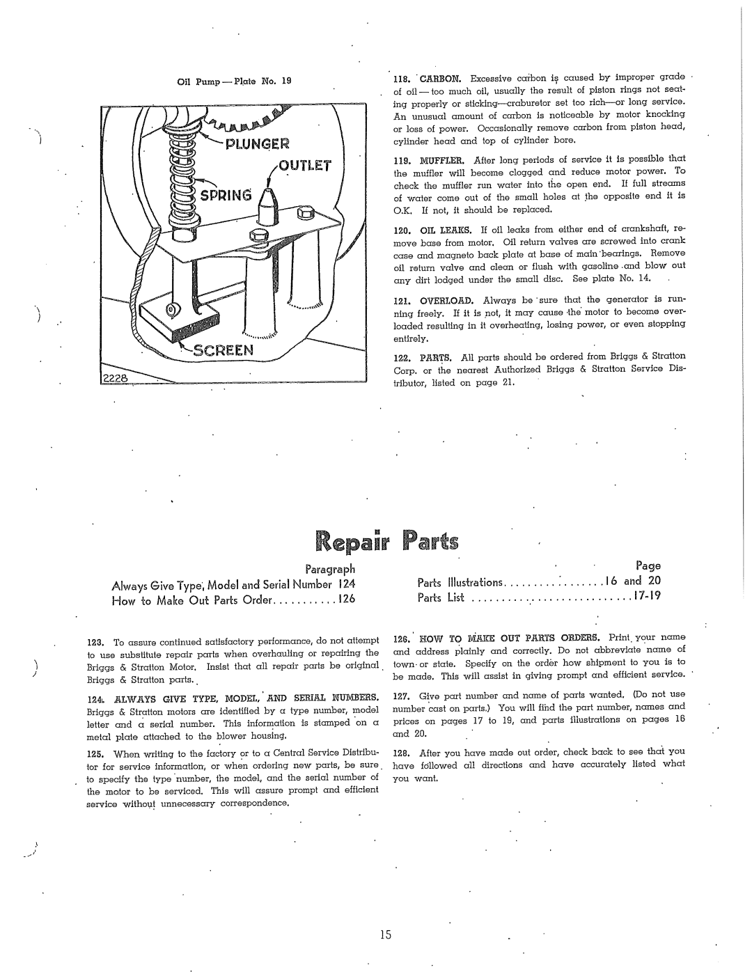 Briggs & Stratton PC303, PC307, PC306, PC304, PC305, PC300 manual 