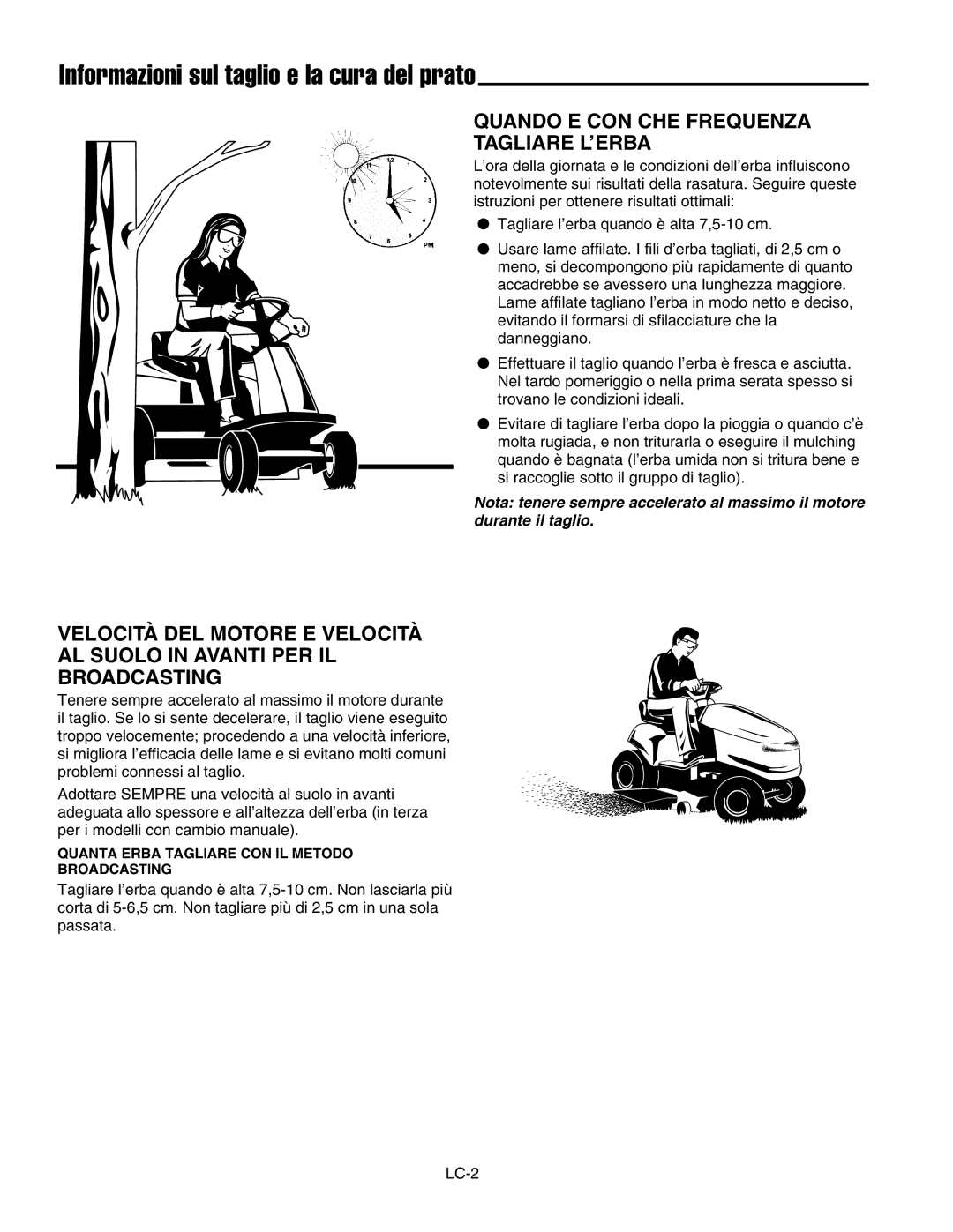 Briggs & Stratton Printer Informazioni sul taglio e la cura del prato, Quando E CON CHE Frequenza Tagliare L’ERBA 