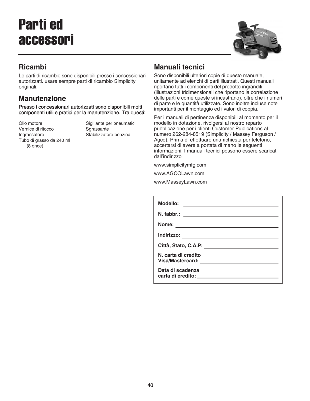 Briggs & Stratton Printer instruction sheet Ricambi, Manutenzione, Manuali tecnici, Parti ed accessori 