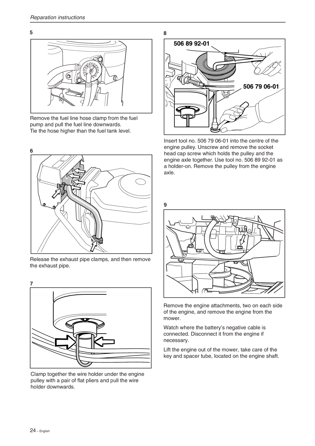 Briggs & Stratton RIDER 11 BIO, RIDER 16, RIDER 13 BIO manual Reparation instructions 