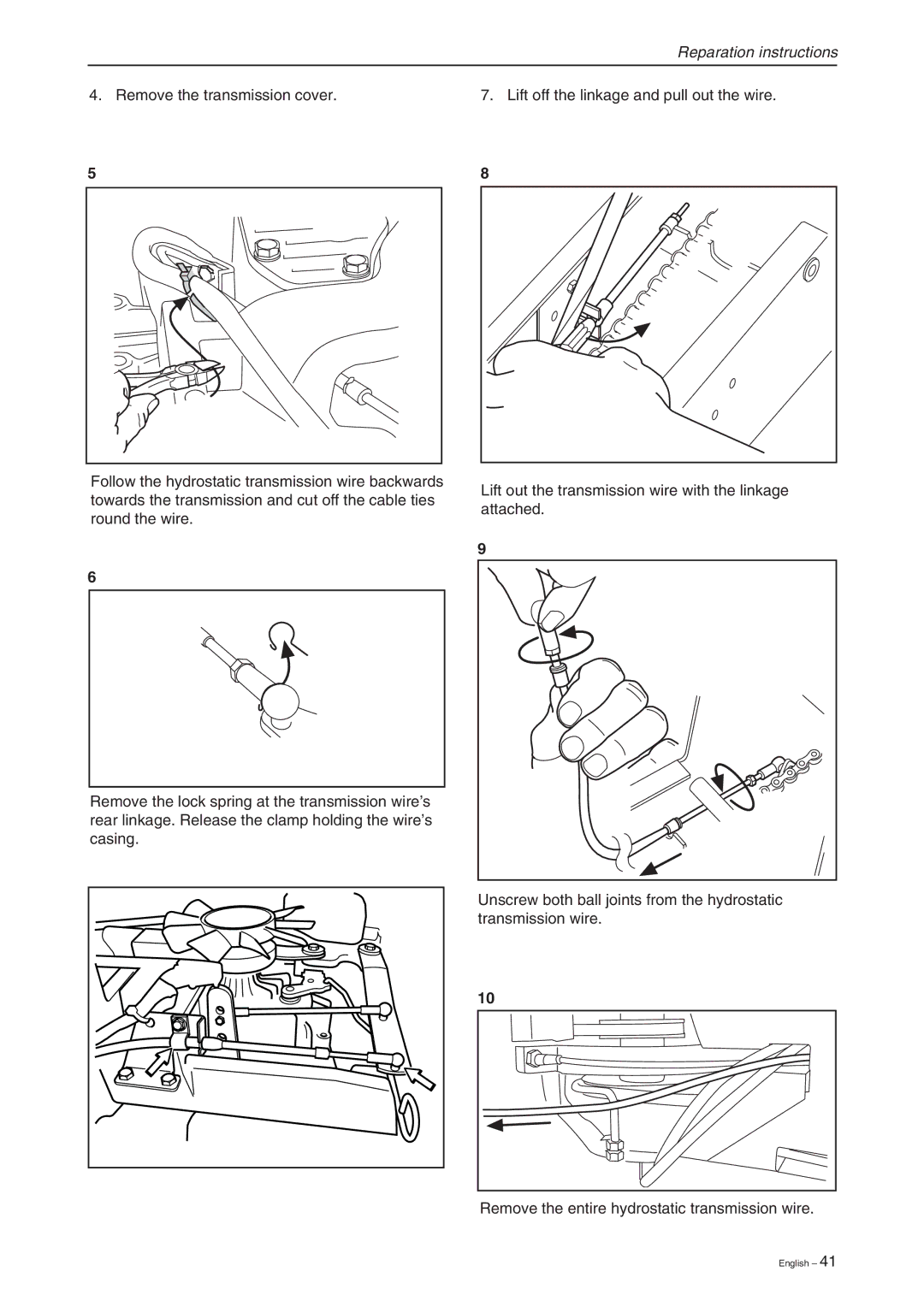 Briggs & Stratton RIDER 13 BIO, RIDER 11 BIO, RIDER 16 manual Reparation instructions 