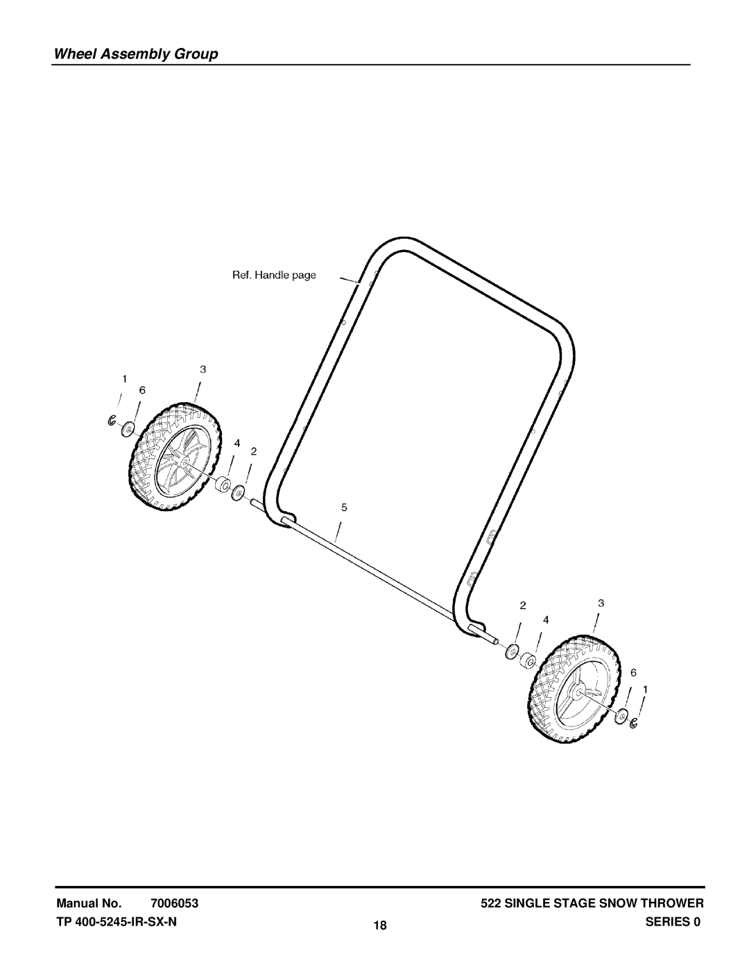 Briggs & Stratton ESS50220E manual Wheel Assembly Group 