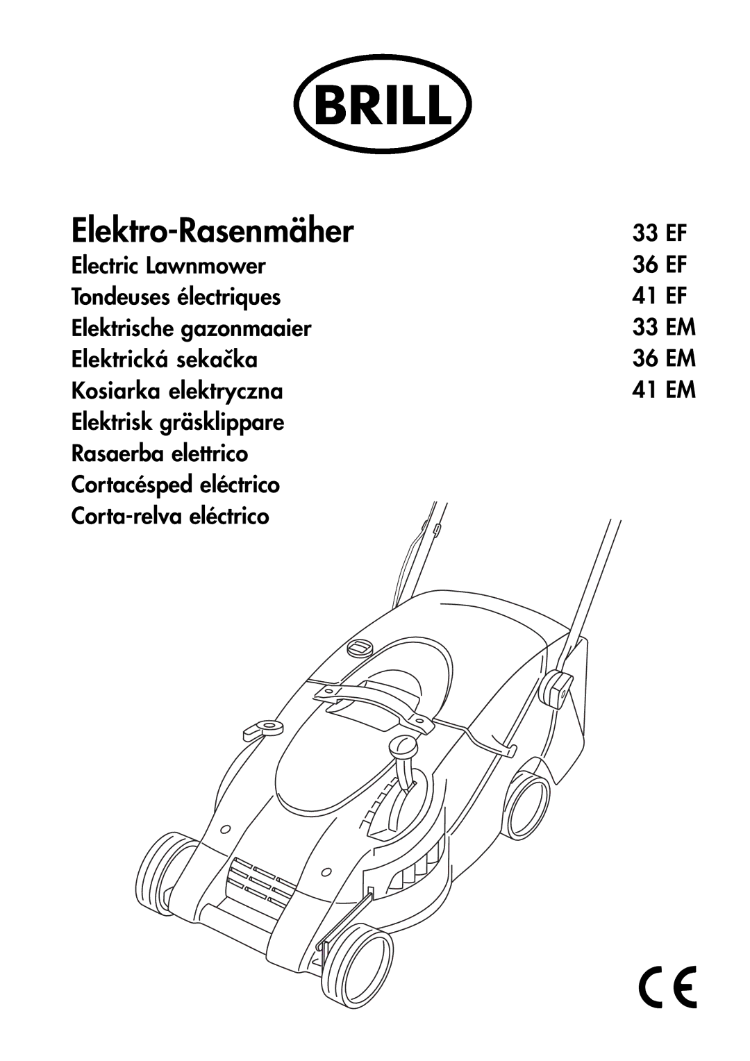 Brill 33 EF manual Elektro-Rasenmäher 