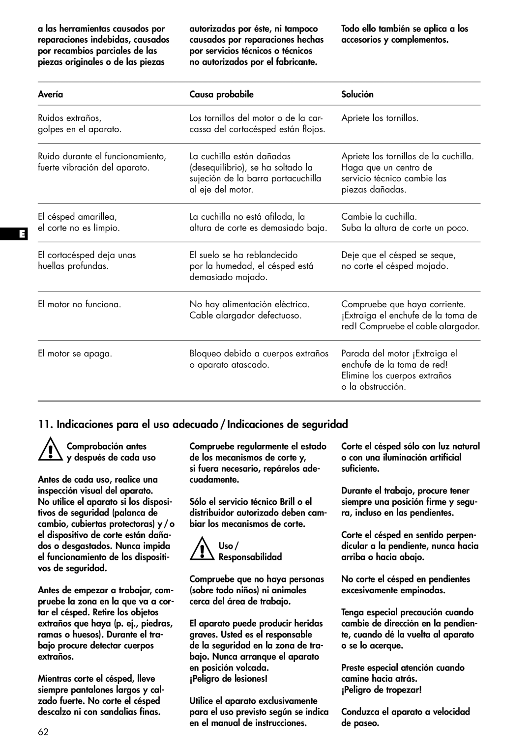 Brill 33 EF manual 