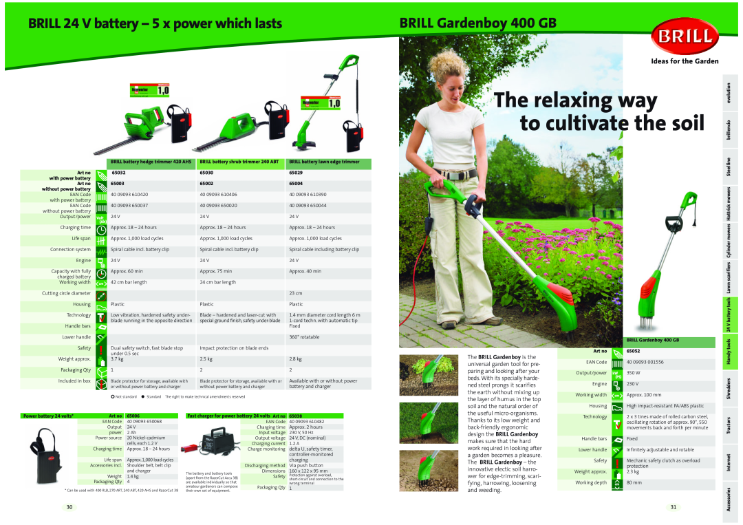 Brill 42 Series The relaxing way, to cultivate the soil, BRILL 24 V battery - 5 x power which lasts, Ideas for the Garden 