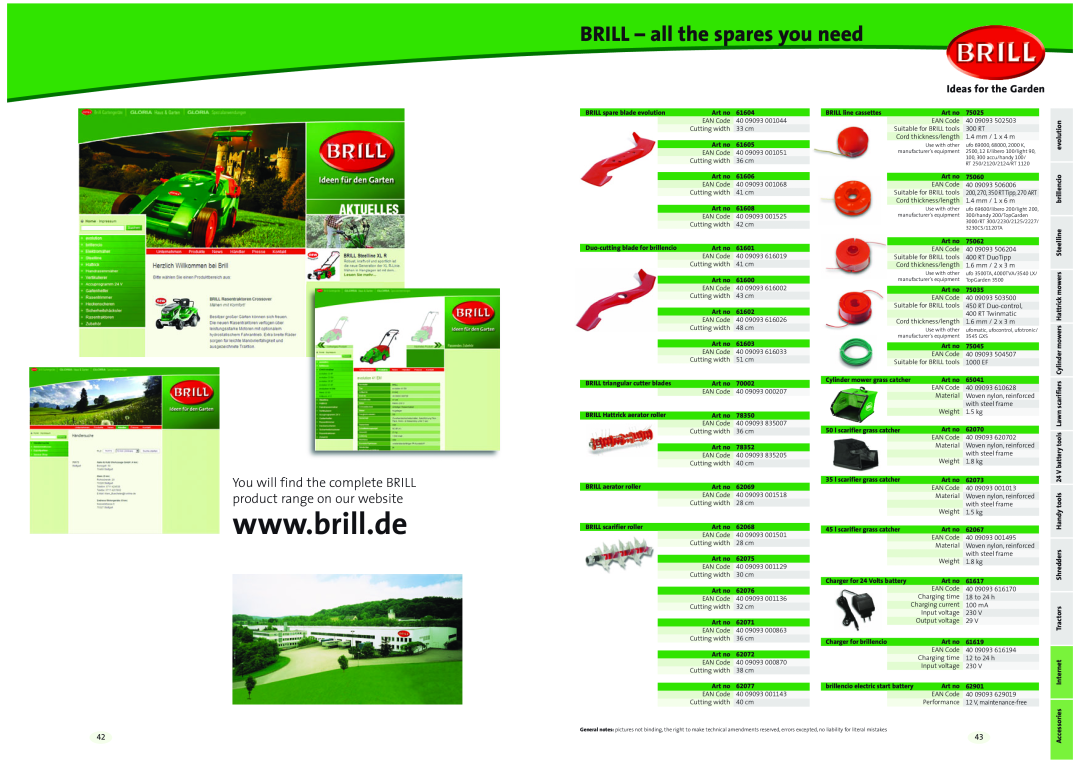 Brill 42 Series, 41 Series BRILL - all the spares you need, You will find the complete BRILL product range on our website 