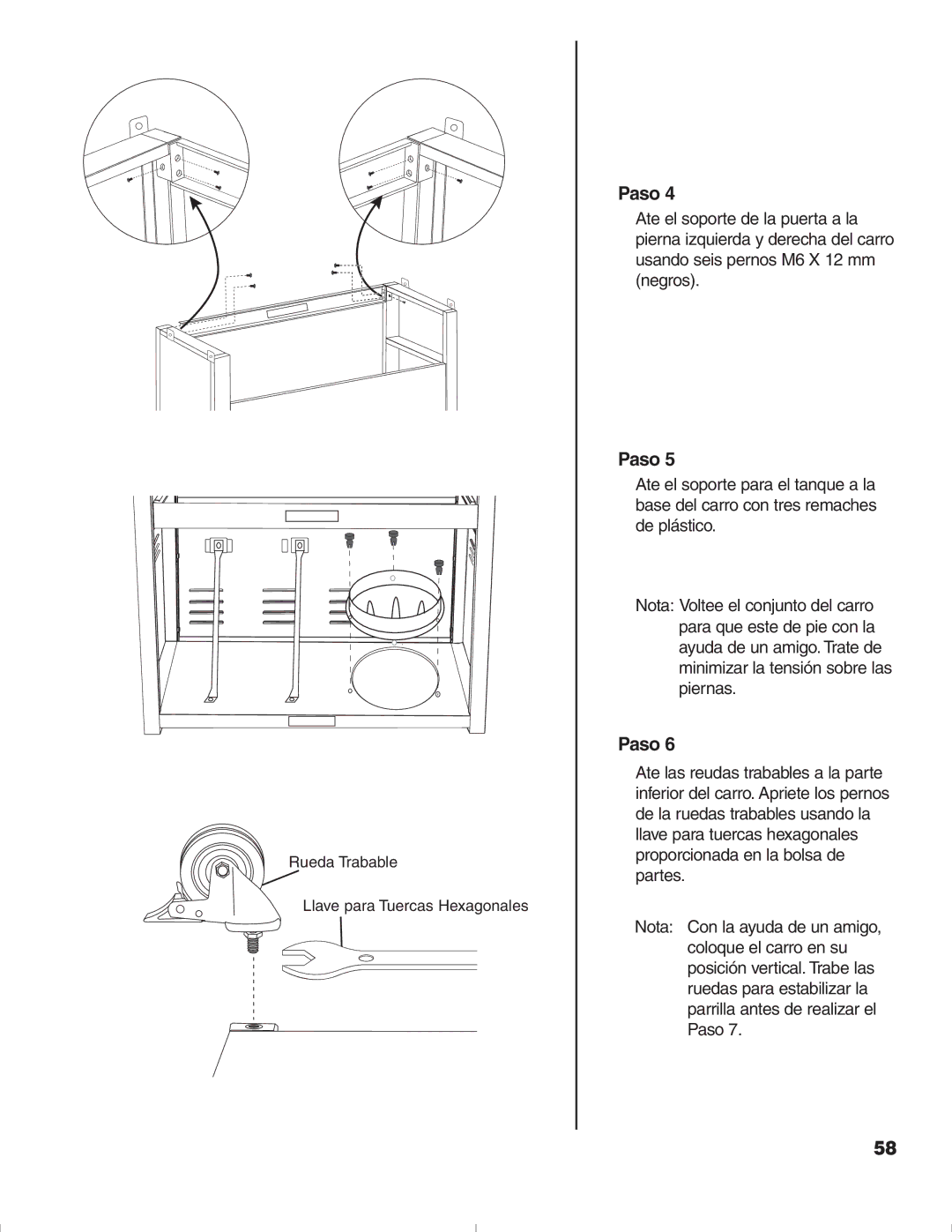 Brinkmann 1575 owner manual Rueda Trabable Llave para Tuercas Hexagonales 