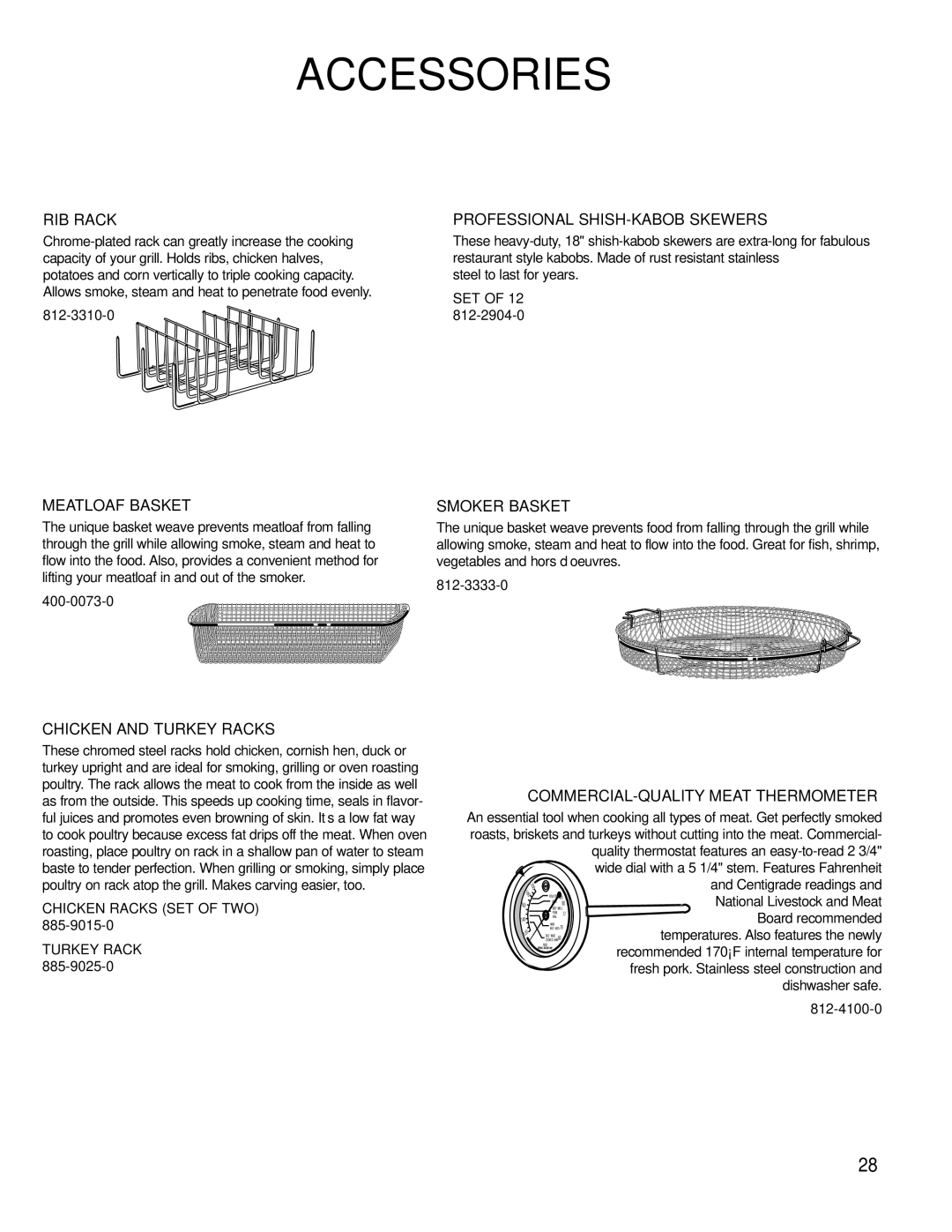 Brinkmann 2200 owner manual Accessories 