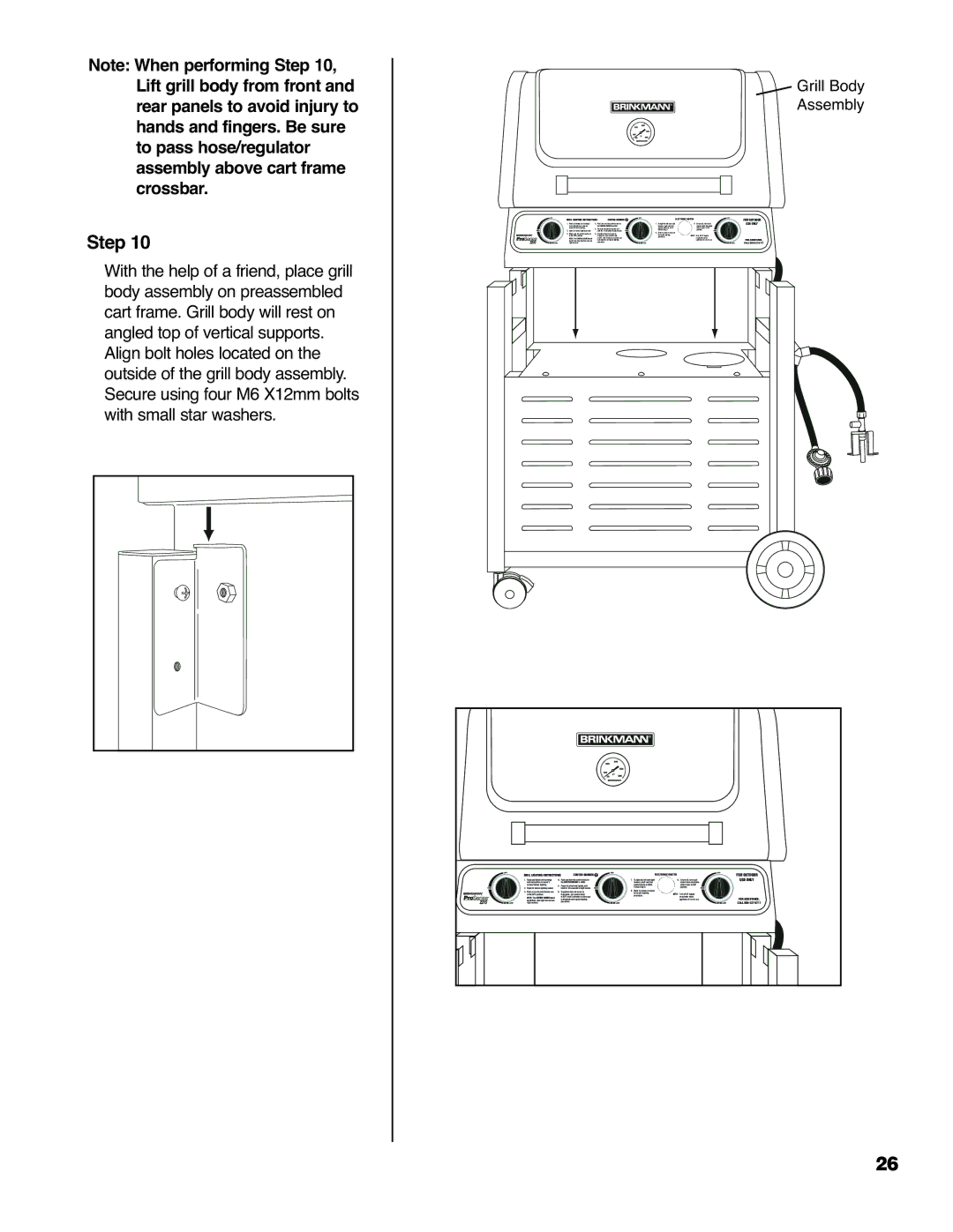 Brinkmann 2210 Series owner manual Grill Body Assembly 