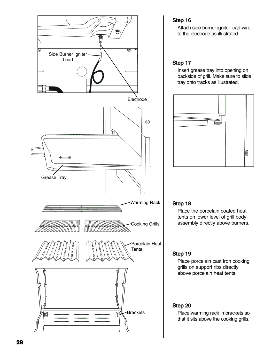 Brinkmann 2210 Series owner manual Side Burner Igniter 