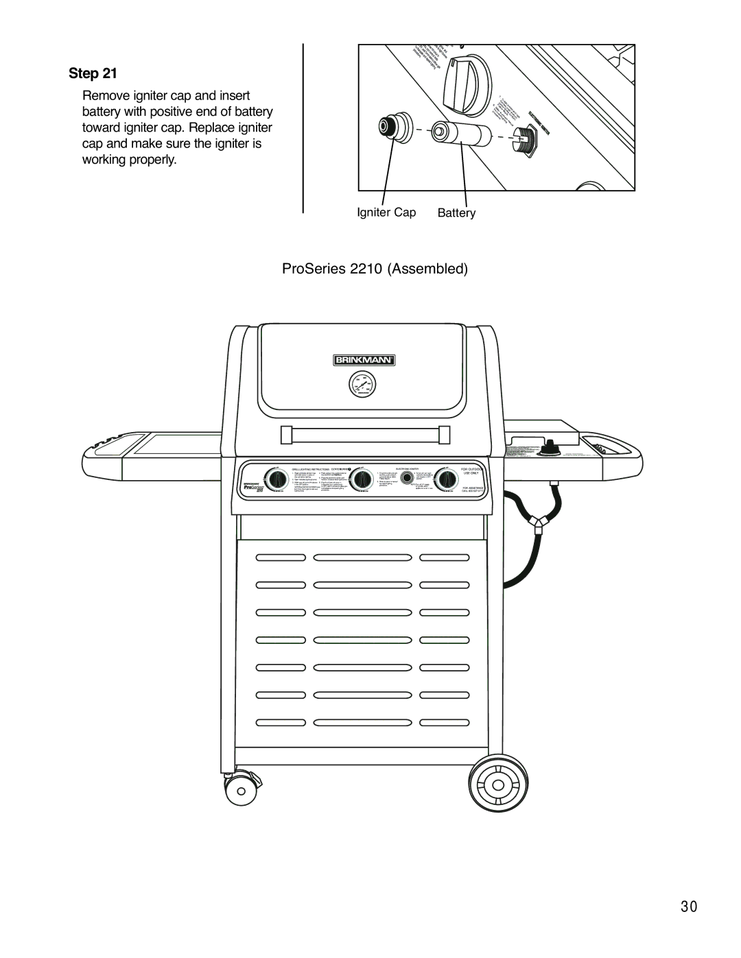 Brinkmann 2210 Series owner manual ProSeries 2210 Assembled 