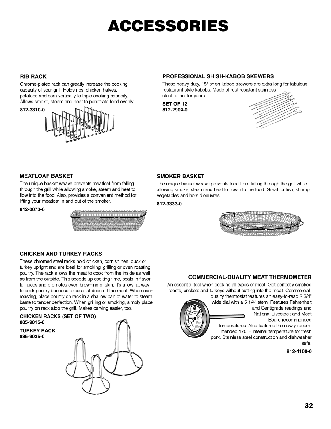 Brinkmann 2250 manual Accessories 