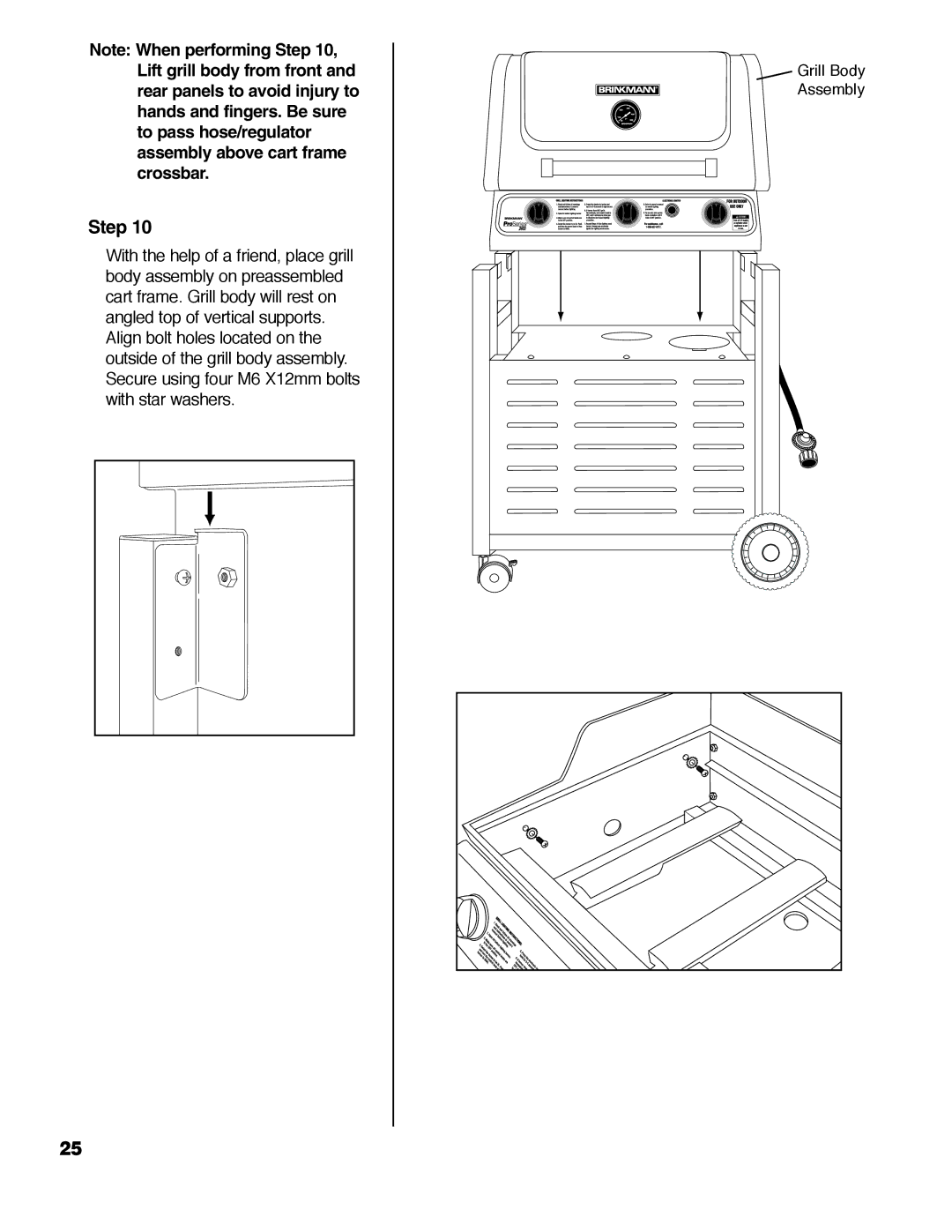 Brinkmann 2400 owner manual Grill Body Assembly 