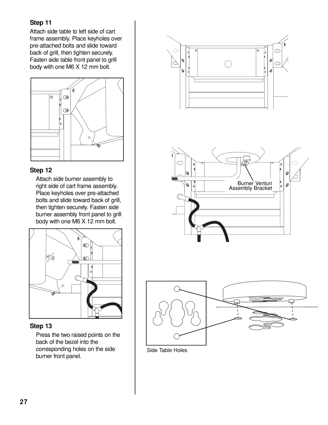 Brinkmann 2415 owner manual Burner front panel 