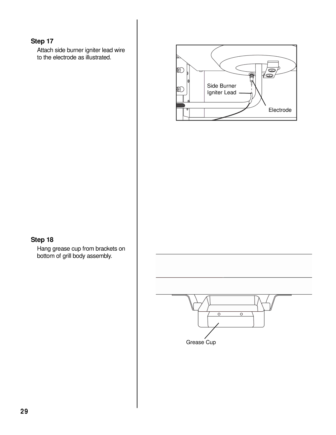 Brinkmann 2415 owner manual Side Burner 