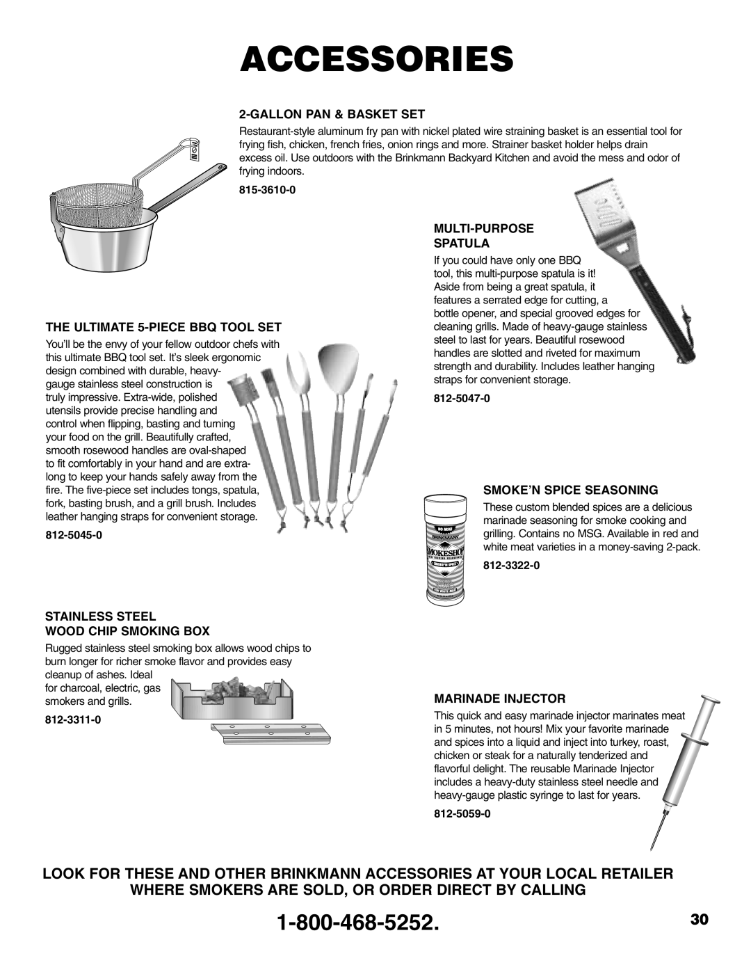 Brinkmann 2500 owner manual Gallon PAN & Basket SET 