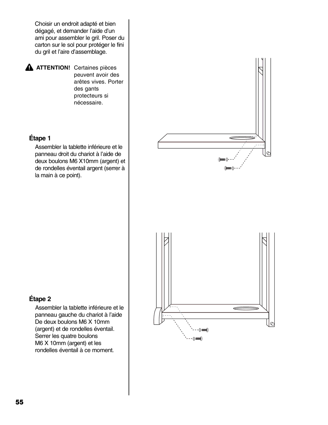 Brinkmann 4 Burner Gas Grill Grill owner manual Étape 