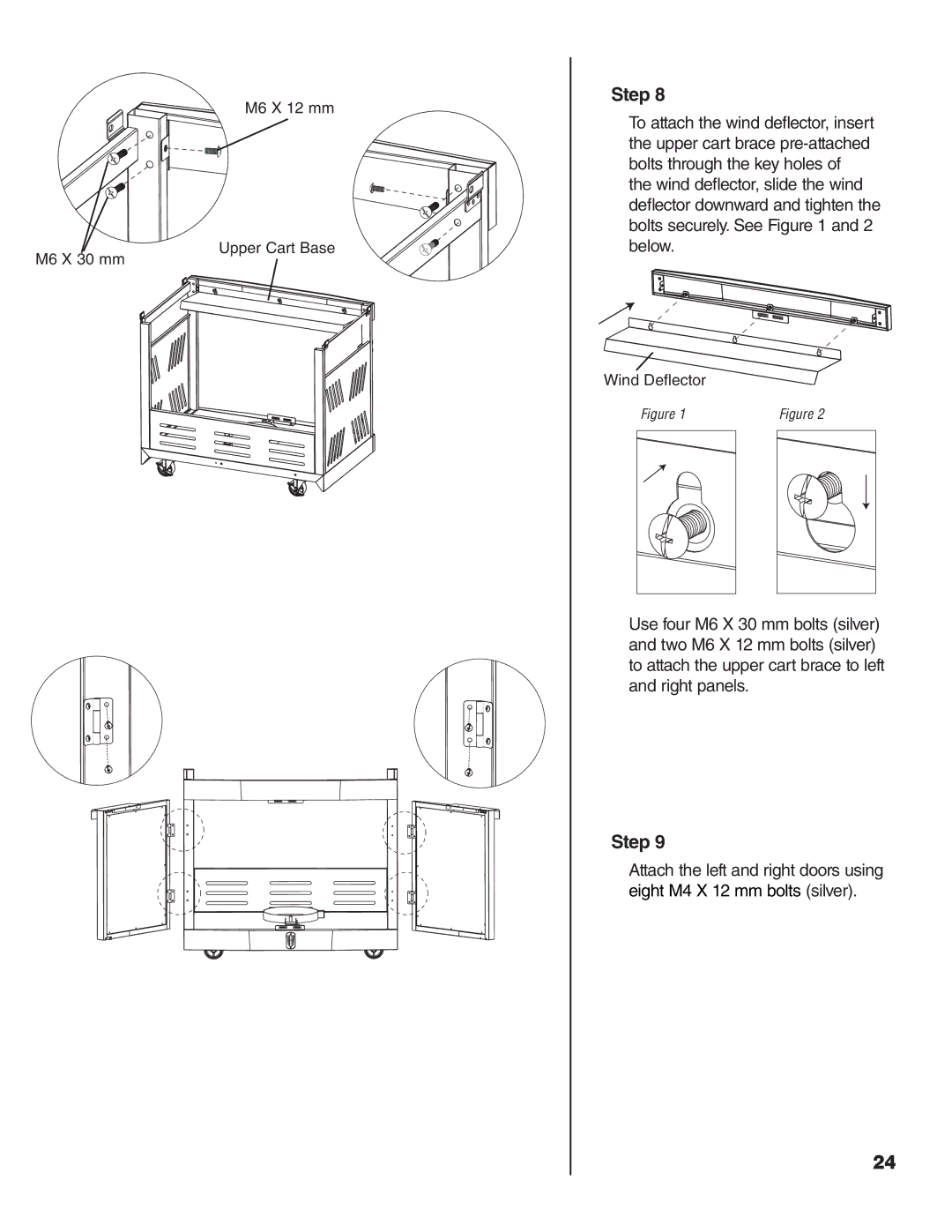 Brinkmann 600, 400, 500, 200, 300, 100 owner manual M6 X 30 mm M6 X 12 mm Upper Cart Base 