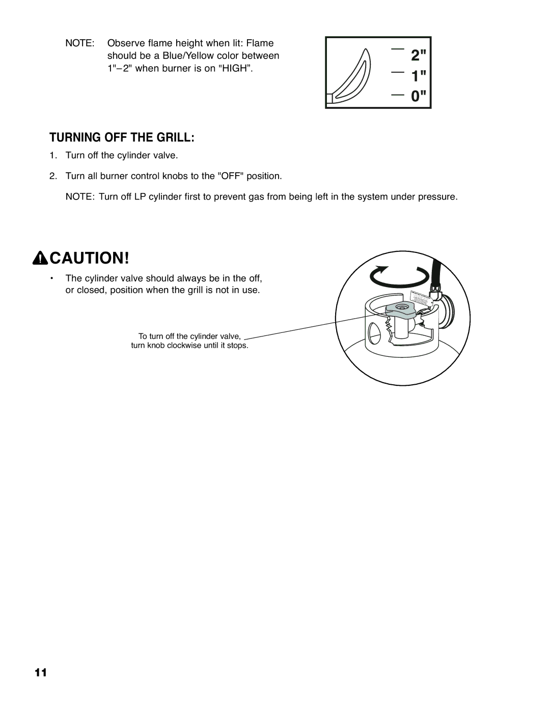 Brinkmann 4210 owner manual Turning OFF the Grill, Safeguve 