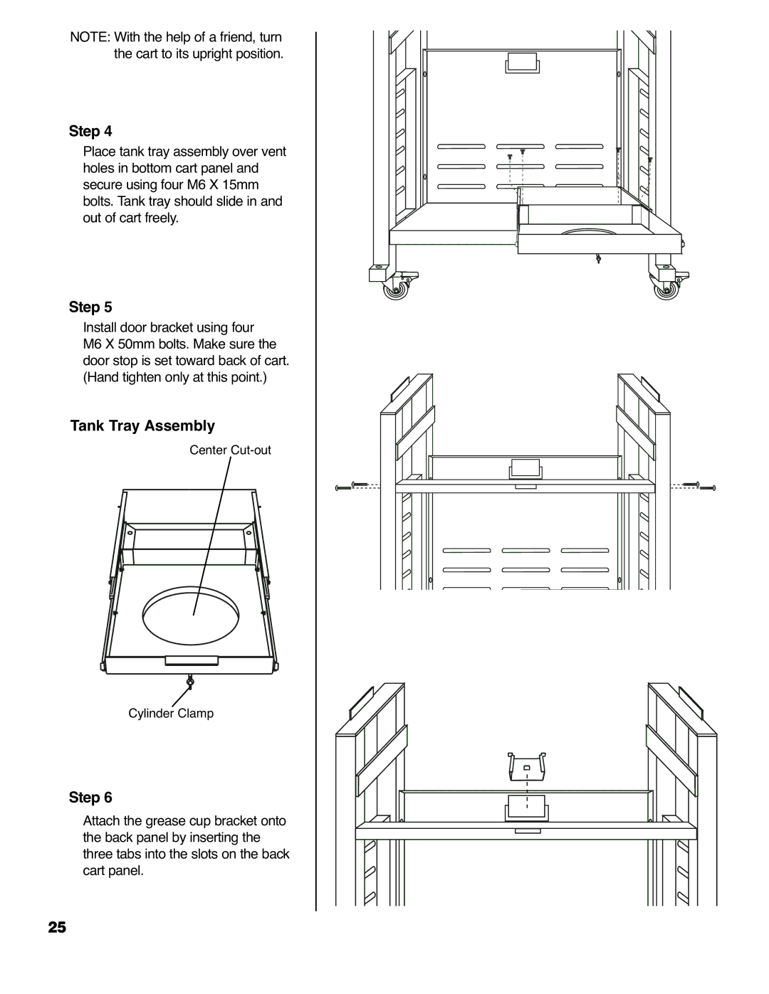 Brinkmann 4445 owner manual Tank Tray Assembly 