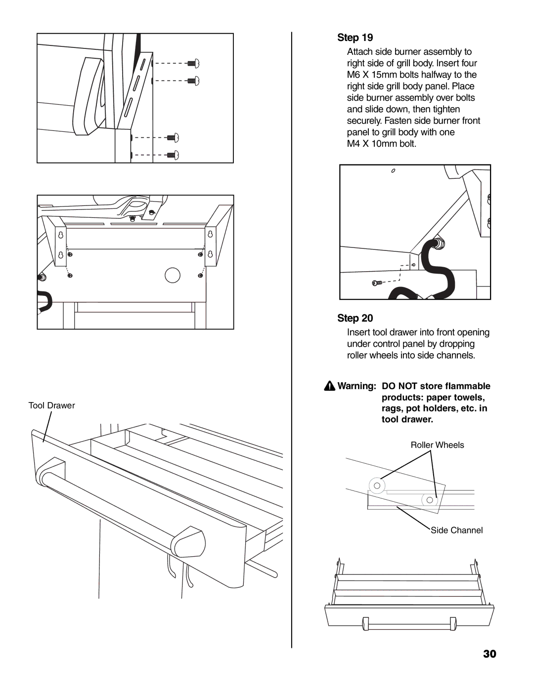 Brinkmann 4675 owner manual Tool Drawer 