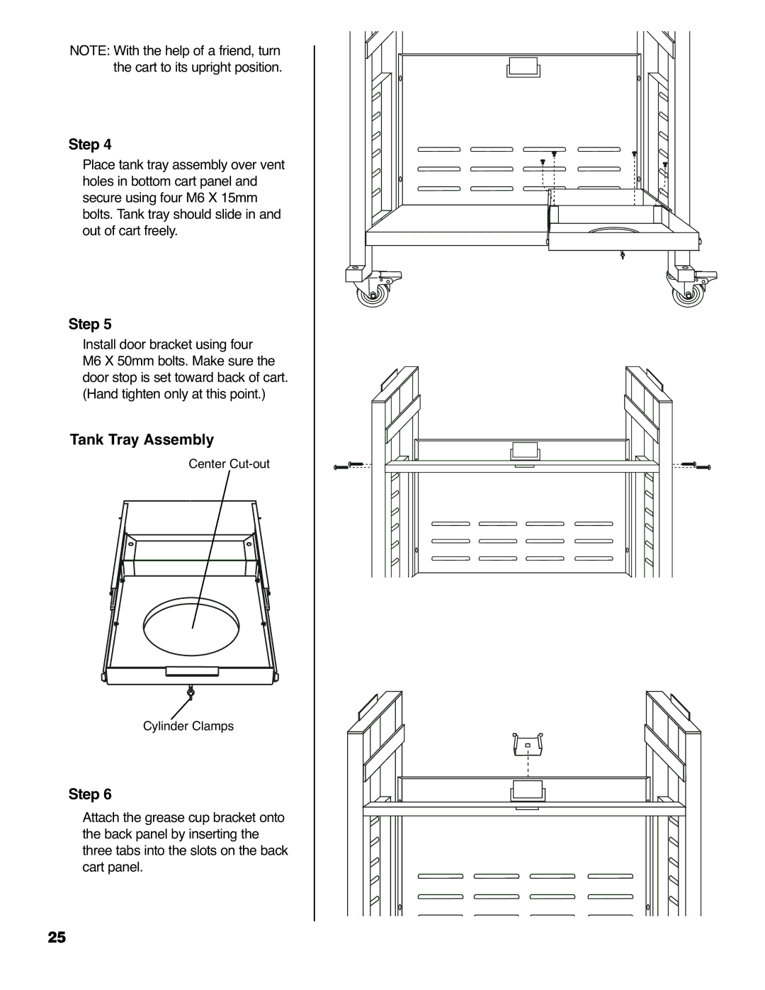 Brinkmann 4685 owner manual Tank Tray Assembly 