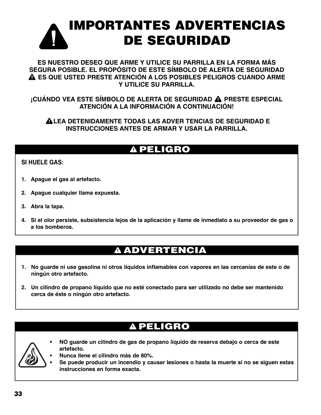 Brinkmann 6345 Series owner manual Importantes Advertencias DE Seguridad, Peligro 