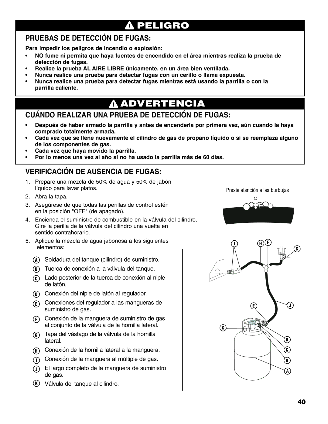 Brinkmann 6345 Series owner manual Pruebas DE Detección DE Fugas, Cuándo Realizar UNA Prueba DE Detección DE Fugas 